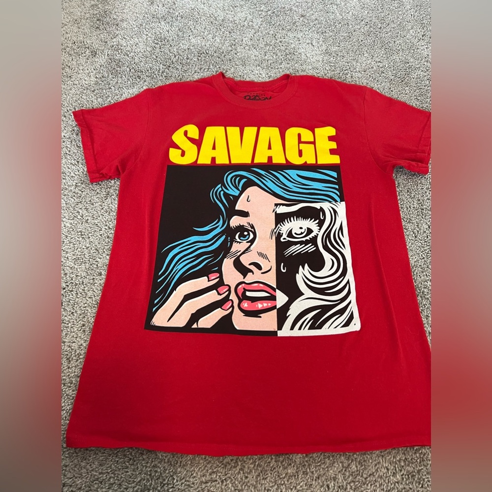 Pop Art Popular Poison savage 100% cotton T-shirt Comic Graphic Tee‎ vintage M